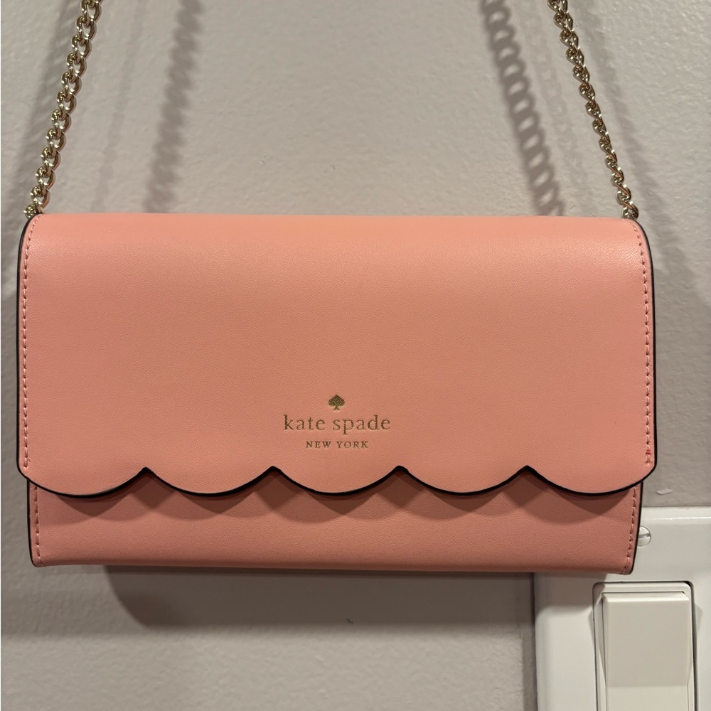 Kate Spade Pink Scalloped Clutch